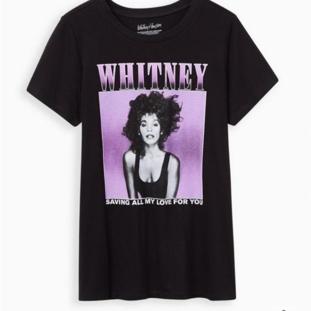 Torrid Whitney Houston Saving All My Love For You Purple T-shirt Tee Top